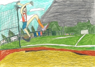 「黒い雲に向う希望の女性」