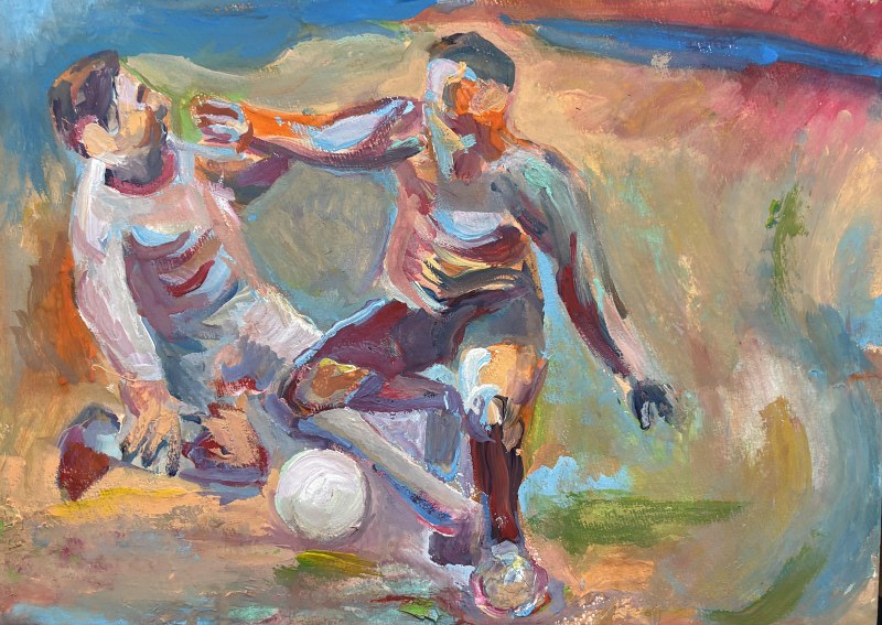 サッカー体験を元に描いた受賞作「競り合い」