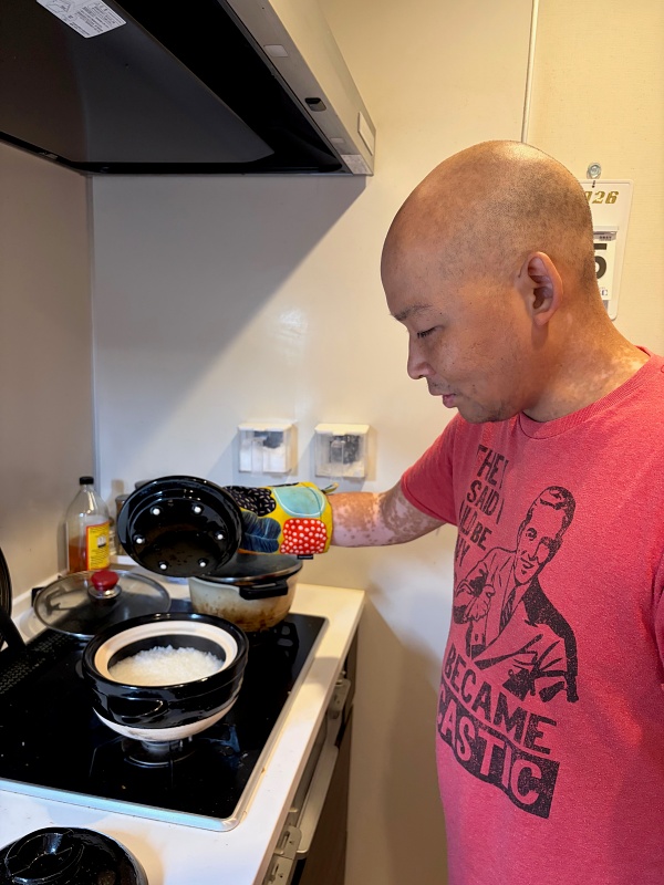 どろんこ米は、味がしっかり感じられ、あまりのおいしさにびっくりしたそう